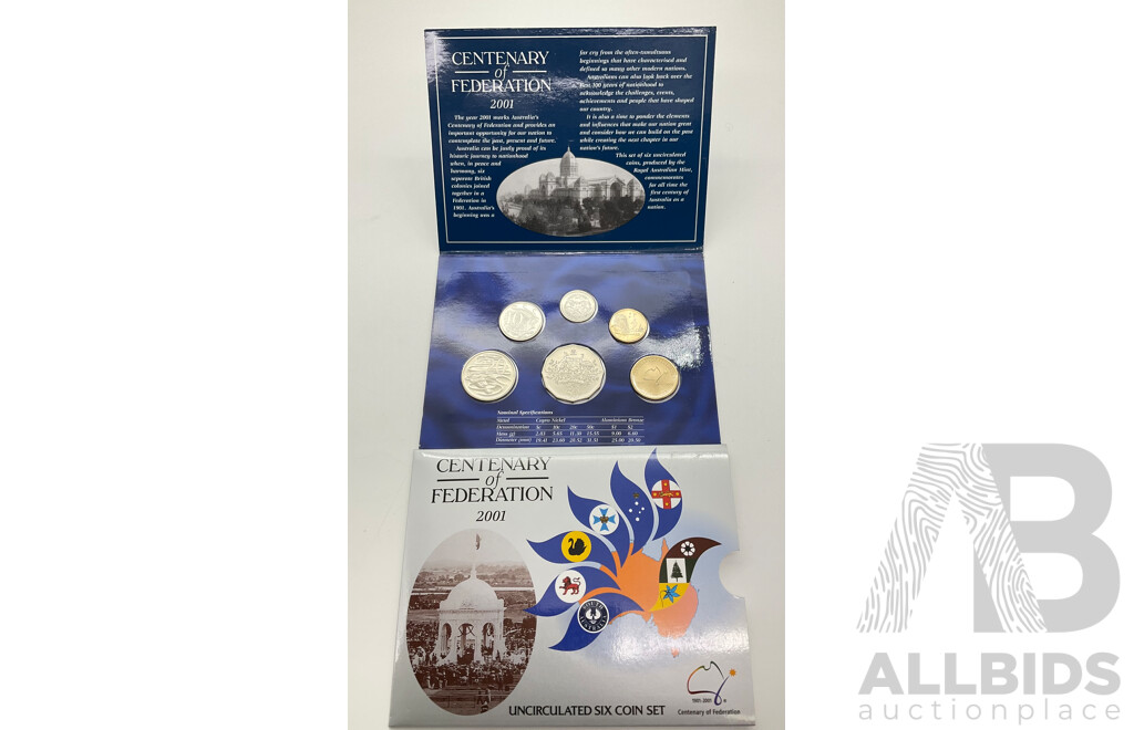 Australian 2001 RAM Uncirculated 6 Coin Set.