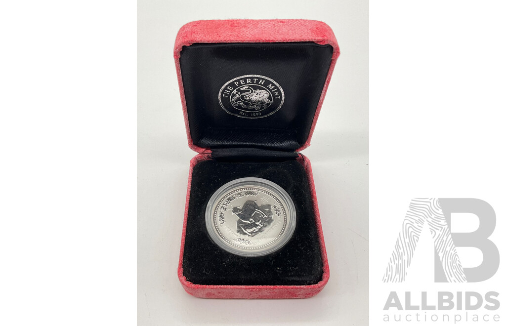 Australian 2003 Perth Mint Year of the Goat 1/2 Oz.Silver Proof Coin.