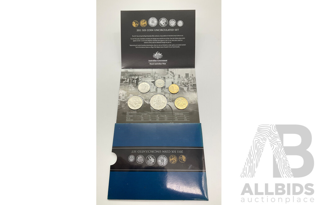 Australian 2011 Six Coin UNC Set.