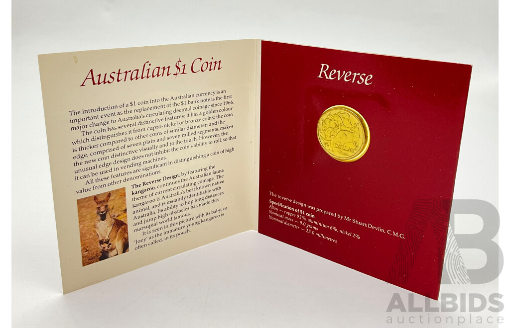 Australian 1984 RAM Uncirculated $1 Coin. 1st Issue $1 Coin.