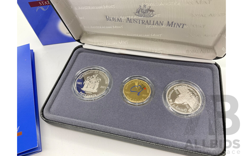 Australian 2001 State Proof Three Coin Set, Victoria