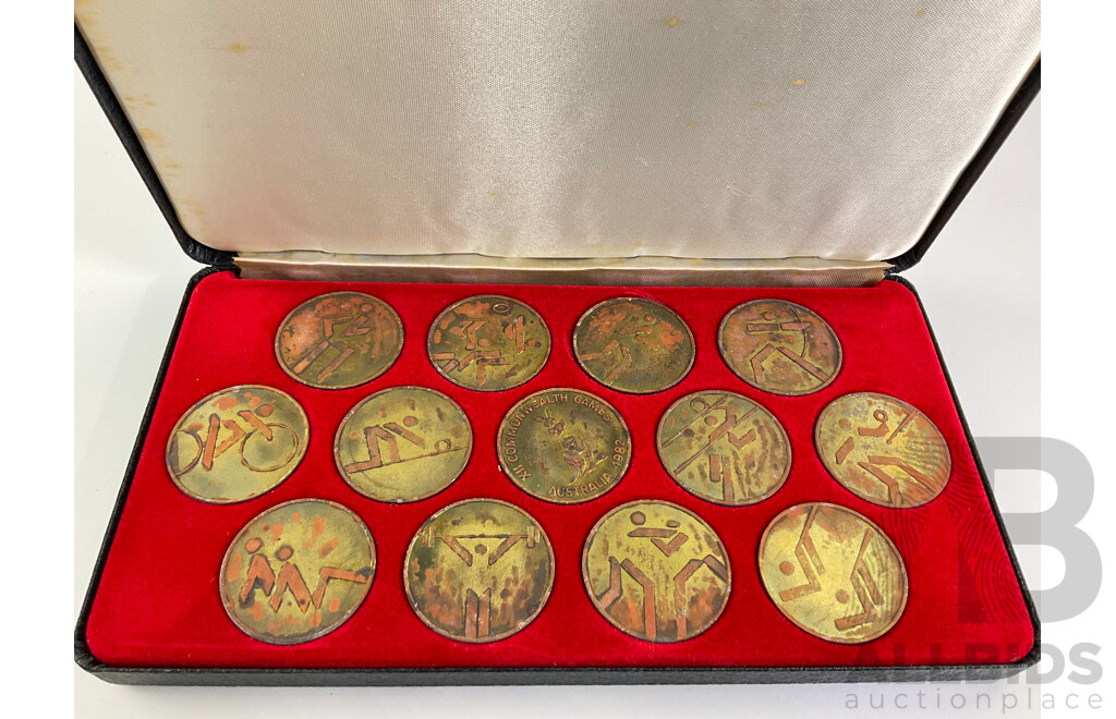 Australian 1982 Brisbane Commonwealth Games Thirteen Medal Replicas