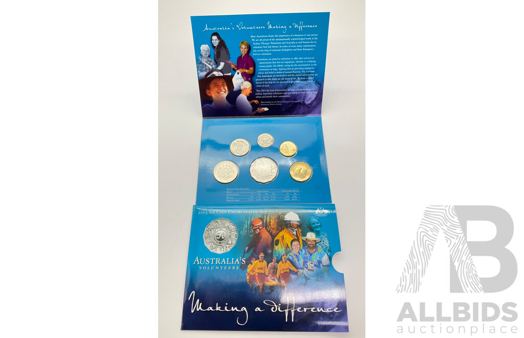 Australian 2003 RAM 6 Coin Uncirculated Coin Set, Making a Difference