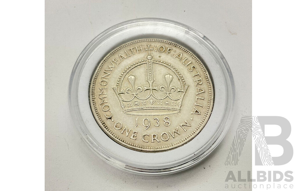 Australian 1938 Crown 92.5% Silver