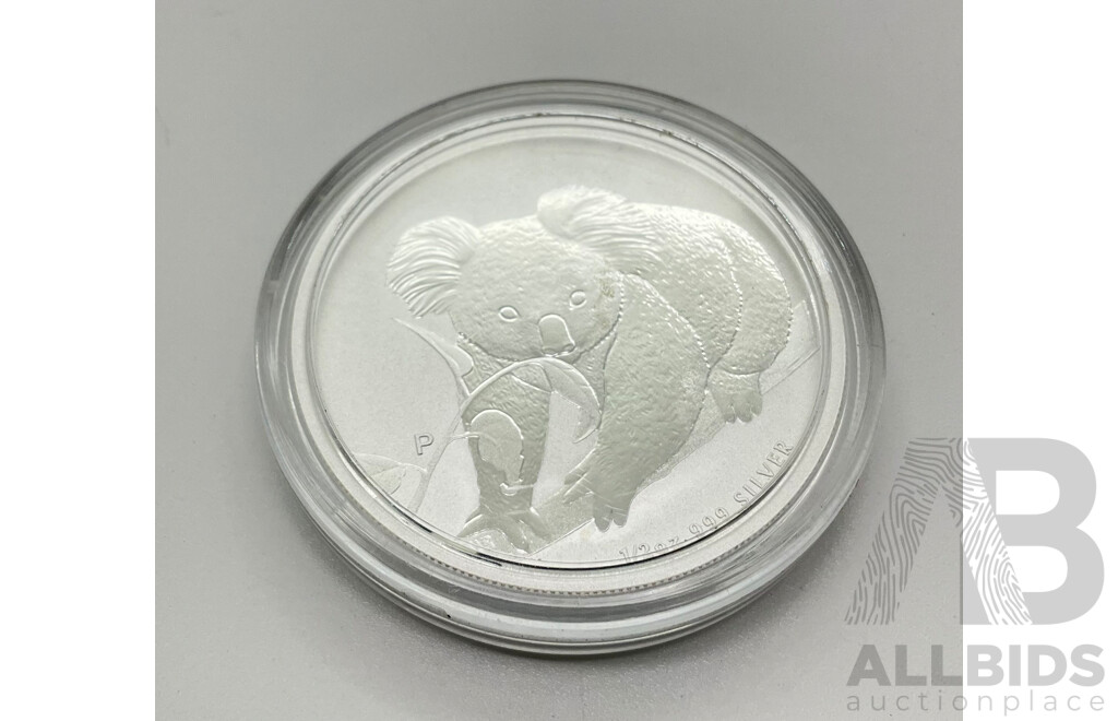 Australian 2010 Perth Mint Fine 99.9% Silver 50 Cent Coin Koala Series