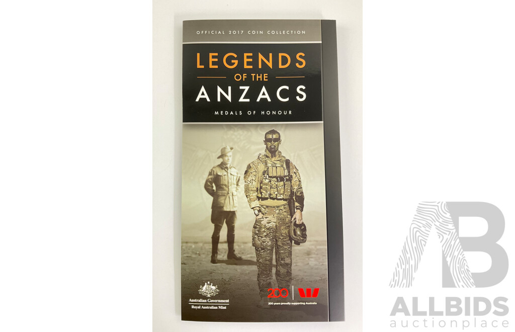 Australian 2017 Legends of the Anzacs Medal Collection Folder(empty). Brand New, Never Opened.