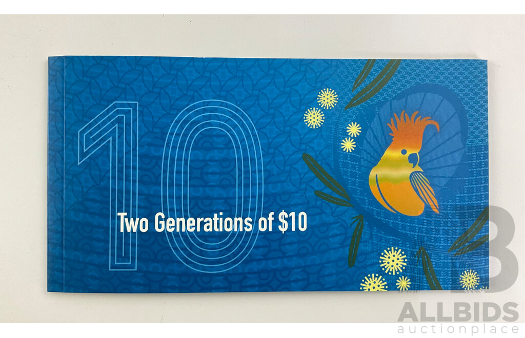 Australian RBA Two Generations of Ten Dollar Notes