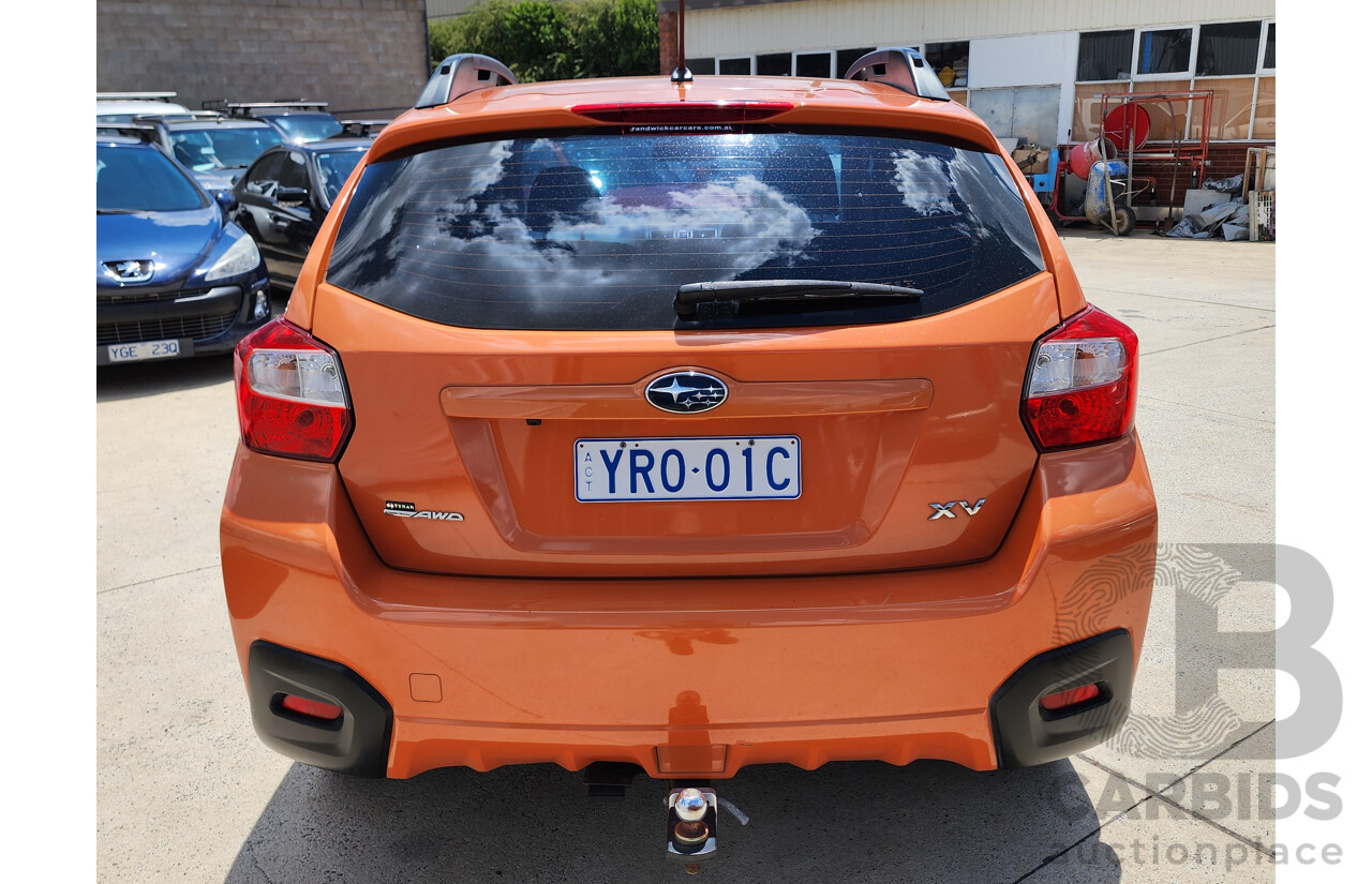 3/2012 Subaru XV 2.0i  4d Wagon Orange 2.0L