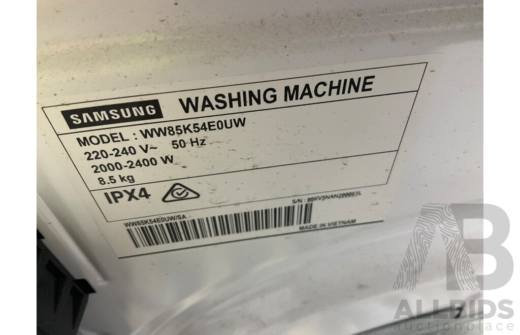 Samsung (WW85K54E0UW) 8.5kg Front Load Washer - ORP $1,379.00