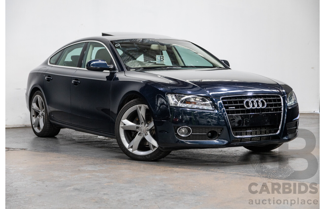 10/2010 Audi A5 Sportback 3.0TDI Quattro (AWD) 8T 5d Hatchback Deep Sea Blue Pearl 3.0L Turbo Diesel