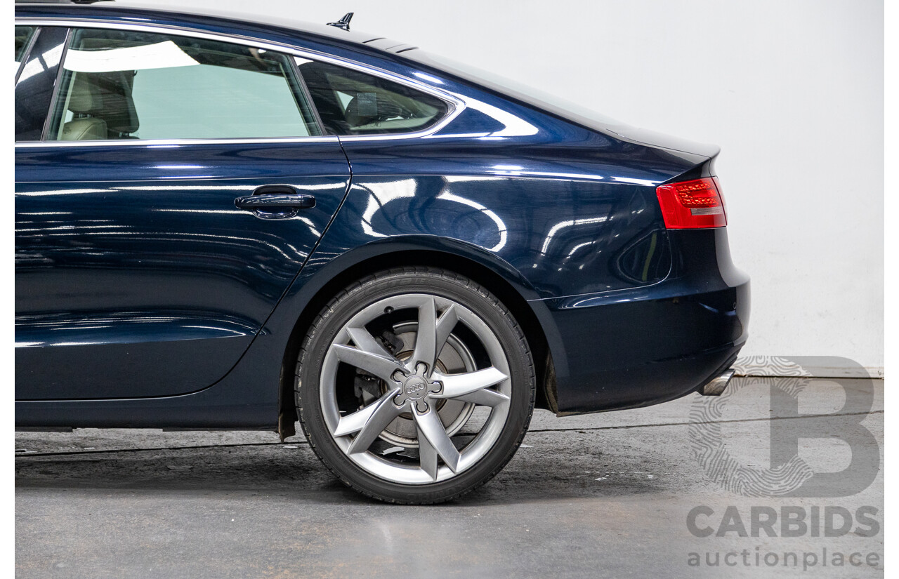 10/2010 Audi A5 Sportback 3.0TDI Quattro (AWD) 8T 5d Hatchback Deep Sea Blue Pearl 3.0L Turbo Diesel