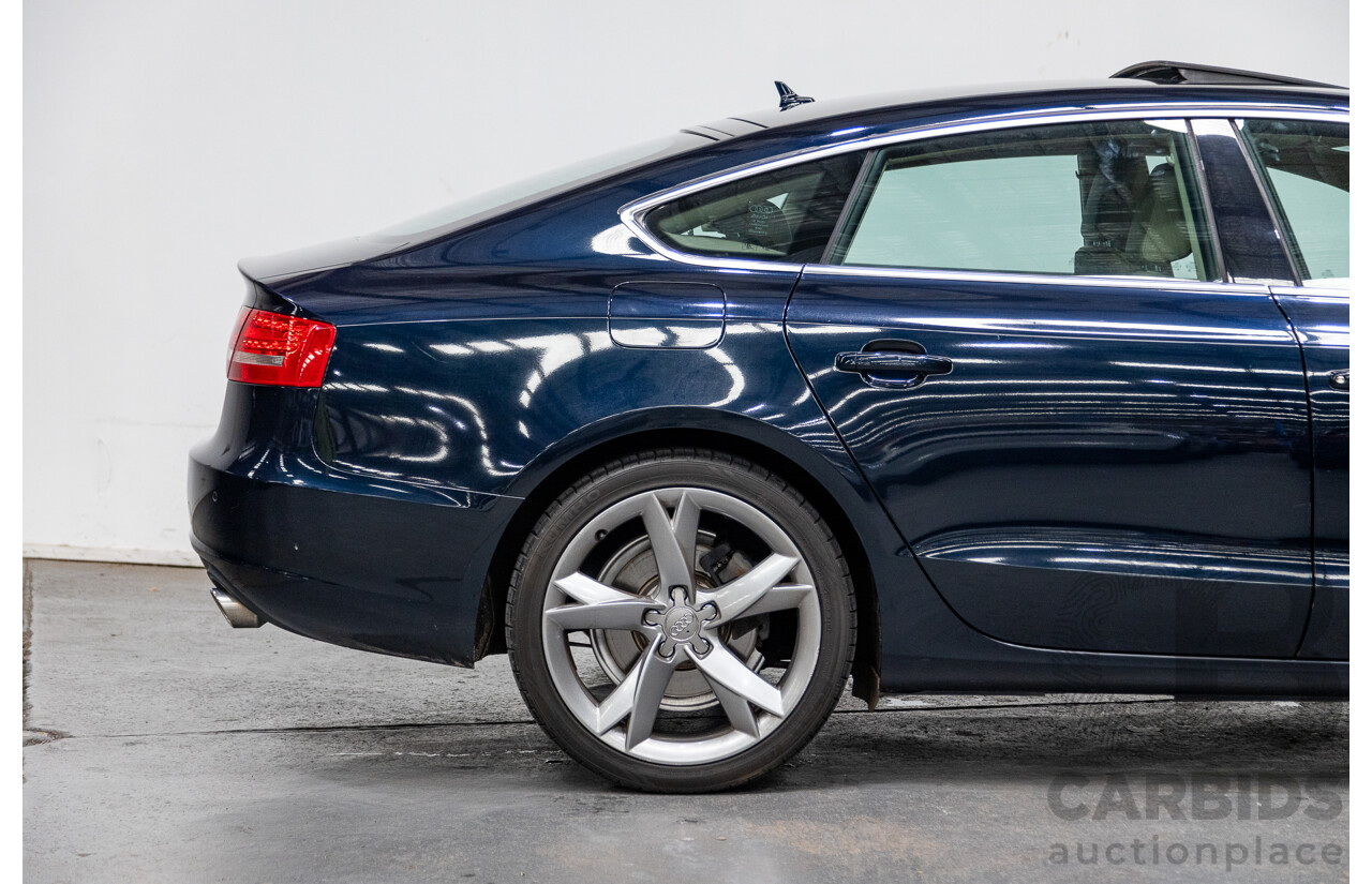 10/2010 Audi A5 Sportback 3.0TDI Quattro (AWD) 8T 5d Hatchback Deep Sea Blue Pearl 3.0L Turbo Diesel