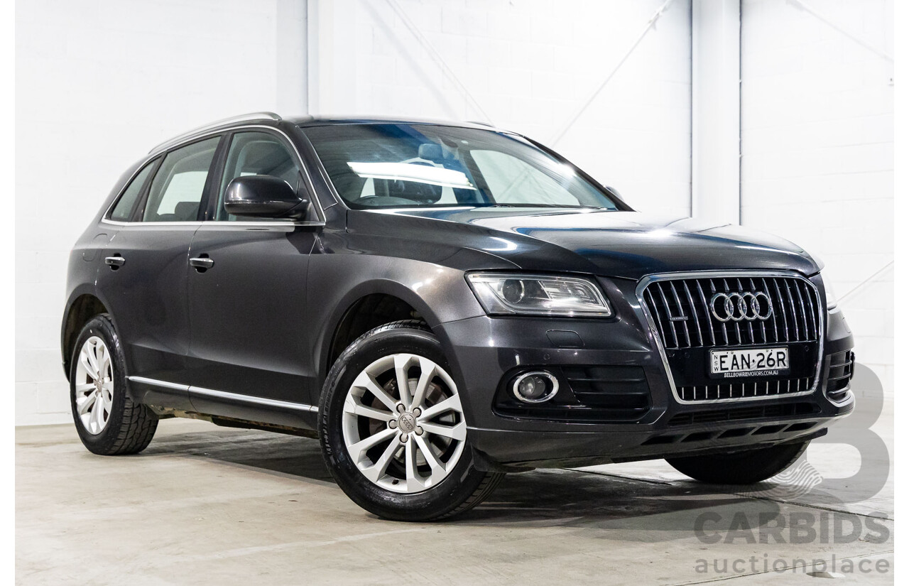 8/2014 Audi Q5 2.0 TFSI Quattro (AWD) 8R MY14.5 4d Wagon Lava Grey Metallic Turbo 2.0L