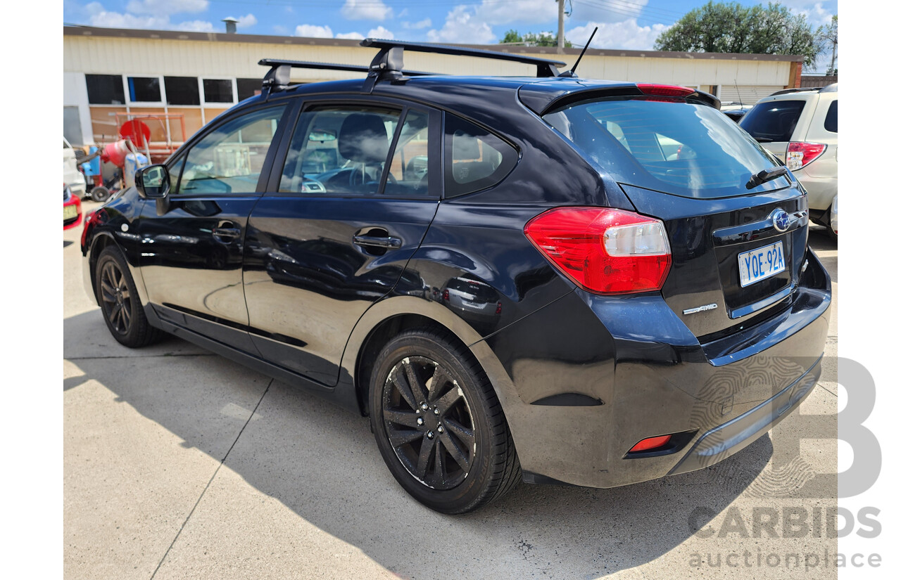 11/2015 Subaru Impreza 2.0i (awd) MY14 5d Hatchback Black 2.0L