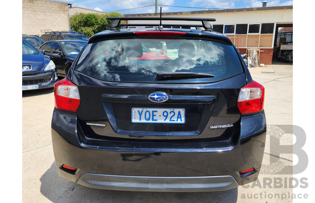 11/2015 Subaru Impreza 2.0i (awd) MY14 5d Hatchback Black 2.0L