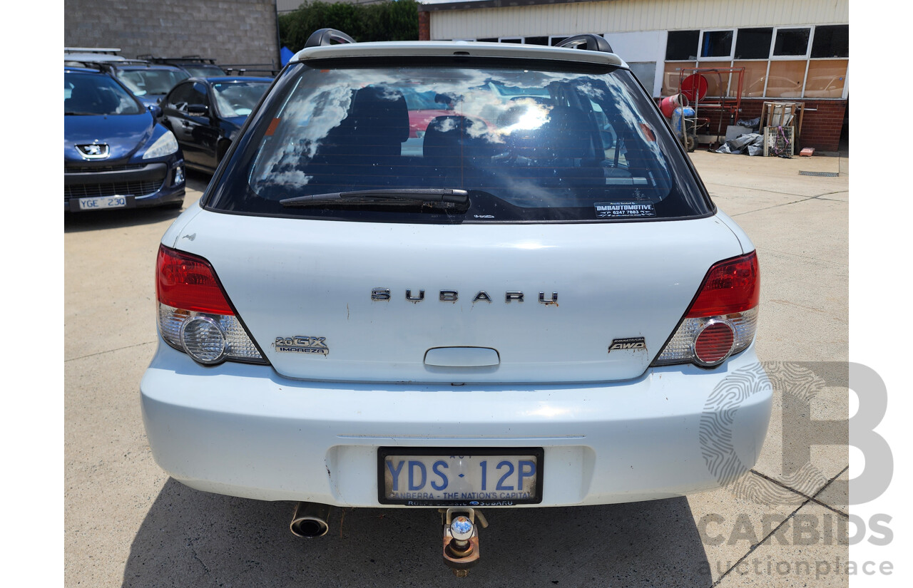 2/2005 Subaru Impreza GX (awd) MY05 5d Hatchback White 2.0L