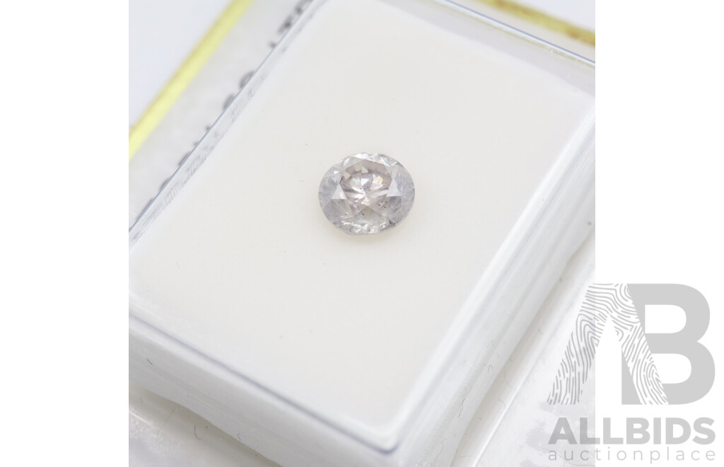 1.468ct Diamond (natural) Unset Gemstone, H/I1 with Certificate of Valuation & AGL Diamond Report