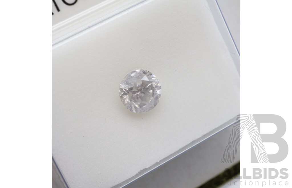 1.468ct Diamond (natural) Unset Gemstone, H/I1 with Certificate of Valuation & AGL Diamond Report