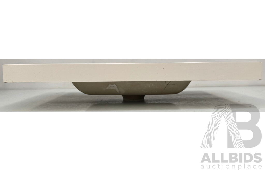 White Ceramic 75cm Top Mount Sink