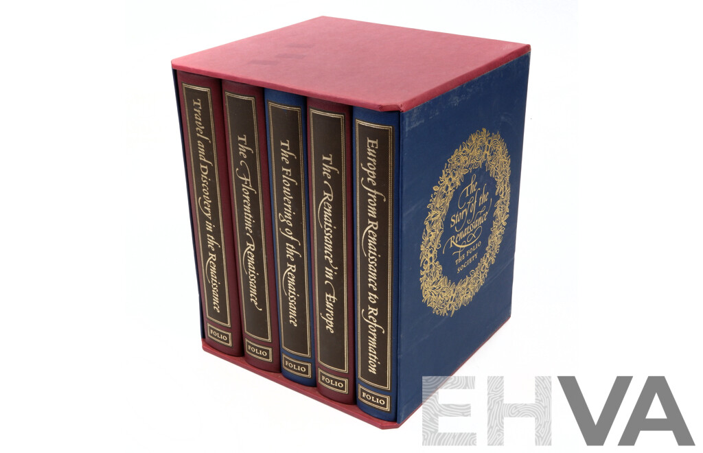 The Story of the Renaissance, Folio Society, 2001, Five Volume Hardcover Set in Slip Case