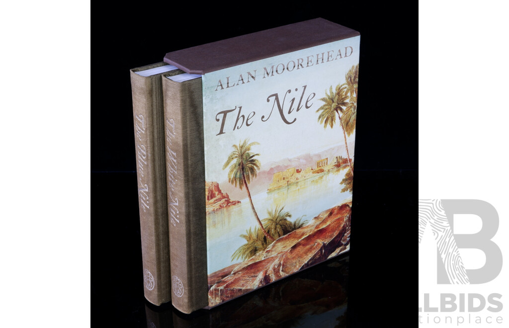 Alan Moorehead, The White Nile, The Blue Nile, Folio Society, 2001, Two Volume Hardcover Set in Slip Case