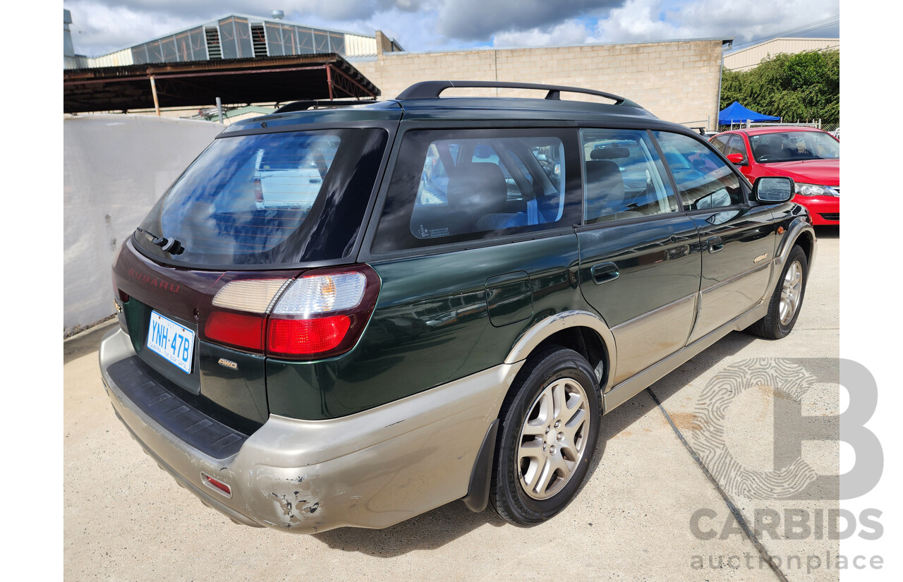 5/2001 Subaru Outback  MY01 4d Wagon Green 2.5L