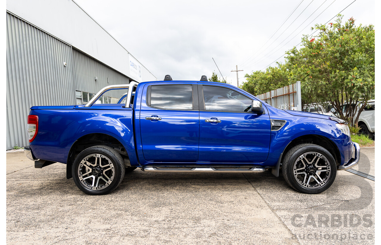 1/2014 Ford Ranger XLT 3.2 Hi-Rider (4x2) PX Crew Cab P/Up Aurora Blue Turbo Diesel 3.2L