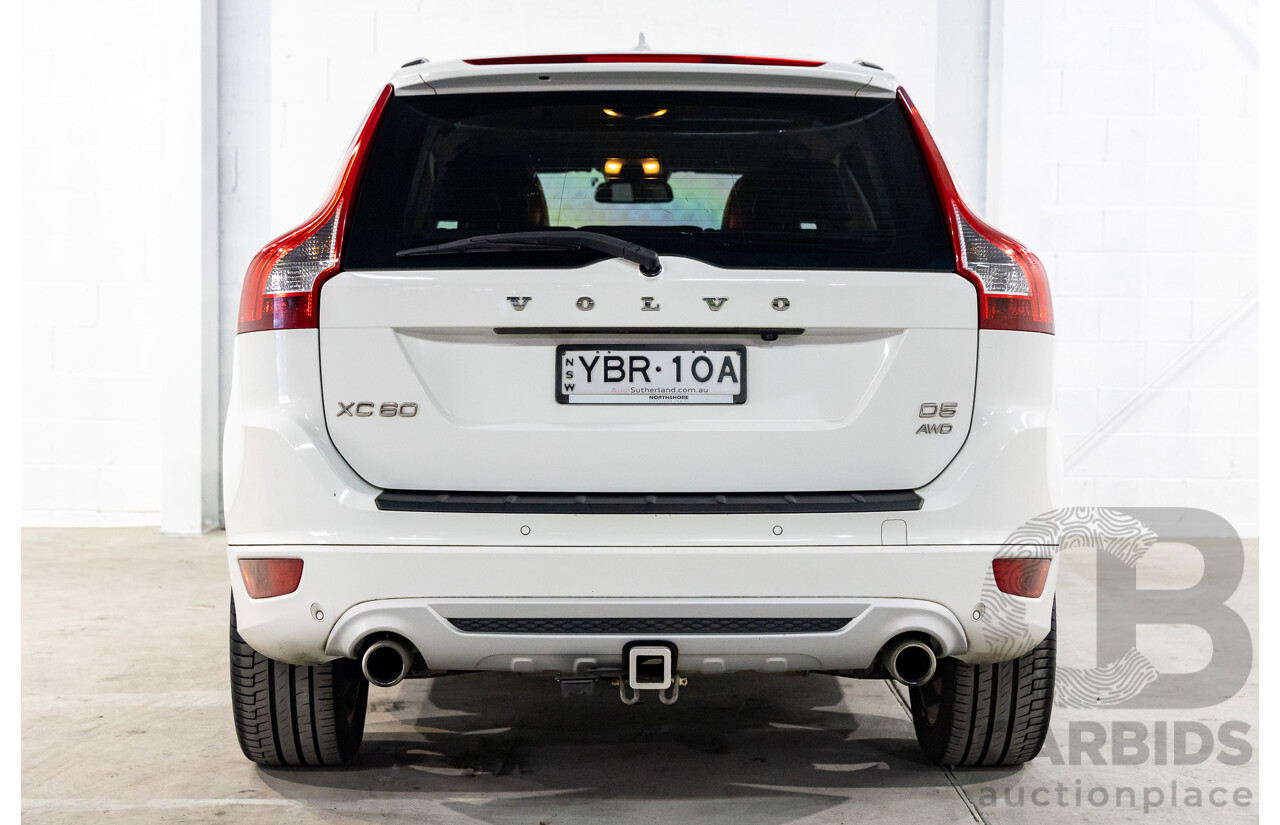 11/2011 Volvo XC60 D5 R-Design DZ MY12 4d Wagon Ice White Twin Turbo Diesel 2.4L