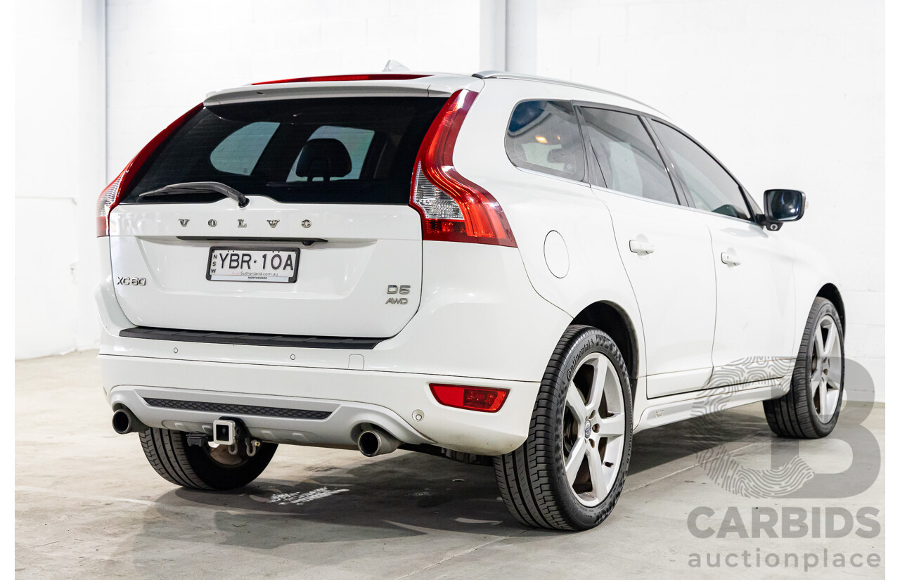 11/2011 Volvo XC60 D5 R-Design DZ MY12 4d Wagon Ice White Twin Turbo Diesel 2.4L