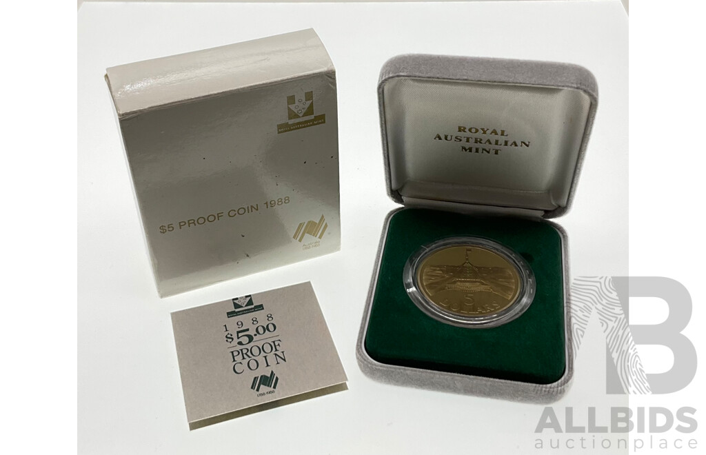 Australian RAM 1988 Five Dollar Proof Coin