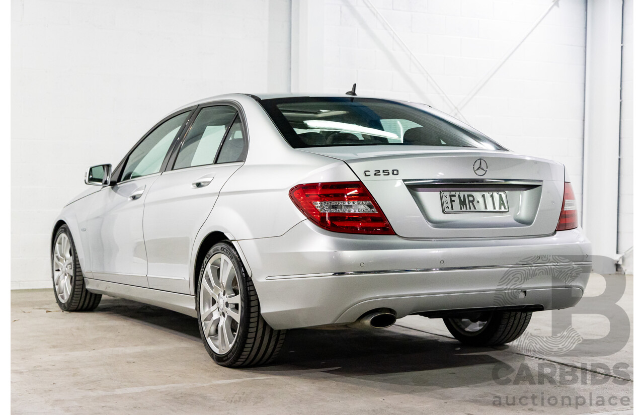 7/2011 Mercedes-Benz C250 CGI Avantgarde W204 MY10.5 4d Sedan Iridium Silver Metallic Turbo 1.8L