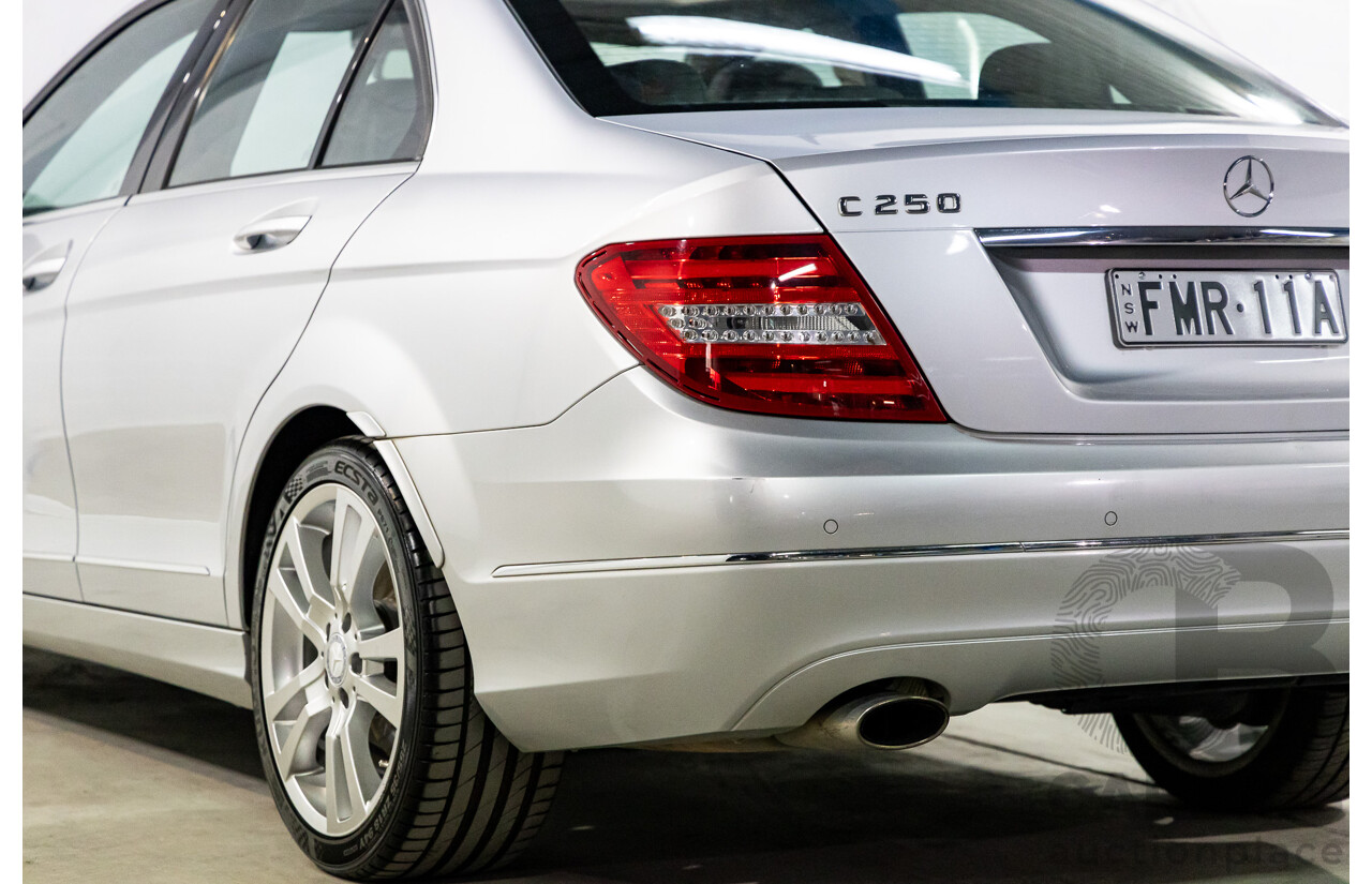 7/2011 Mercedes-Benz C250 CGI Avantgarde W204 MY10.5 4d Sedan Iridium Silver Metallic Turbo 1.8L