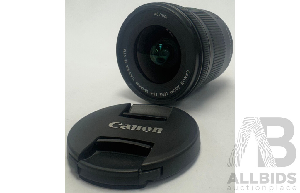 Canon EF-S 10-18mm F/4.5-5.6 is STM Lens $499RRP