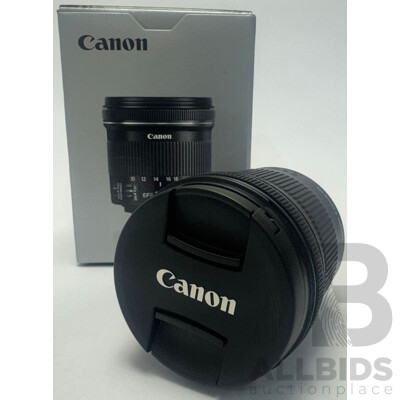 Canon EF-S 10-18mm F/4.5-5.6 is STM Lens $499RRP