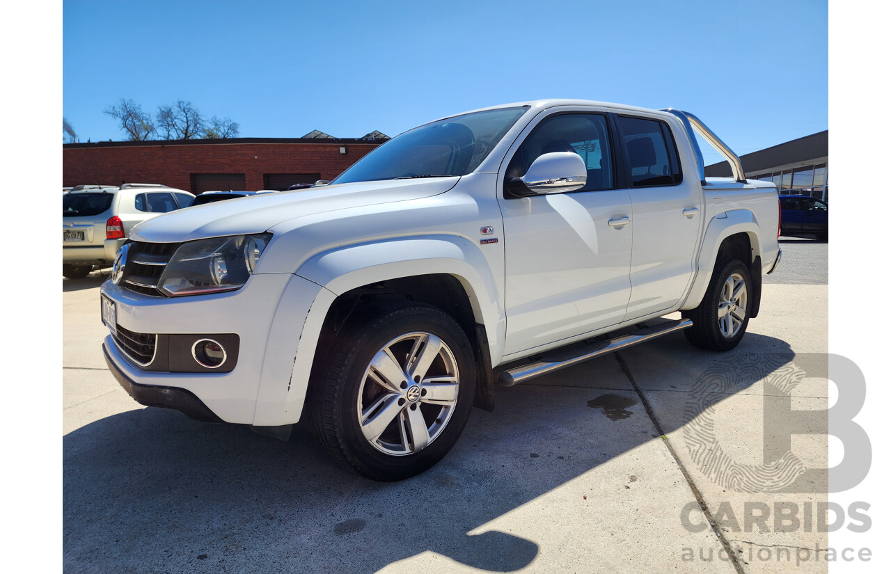 08/2011 Volkswagen Amarok TDI400 ULTIMATE (SELECTABLE) 4x4 2H Dual Cab Utility White 2.0L