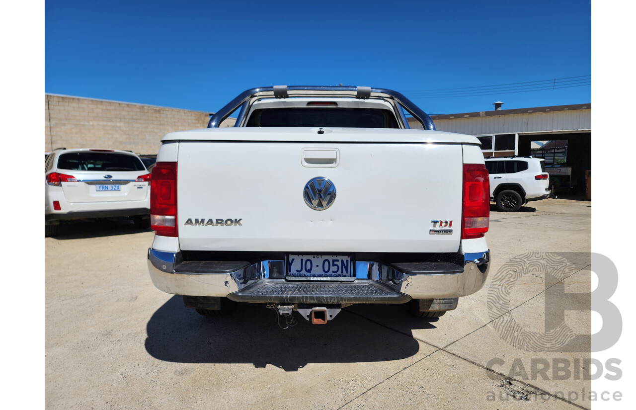 08/2011 Volkswagen Amarok TDI400 ULTIMATE (SELECTABLE) 4x4 2H Dual Cab Utility White 2.0L