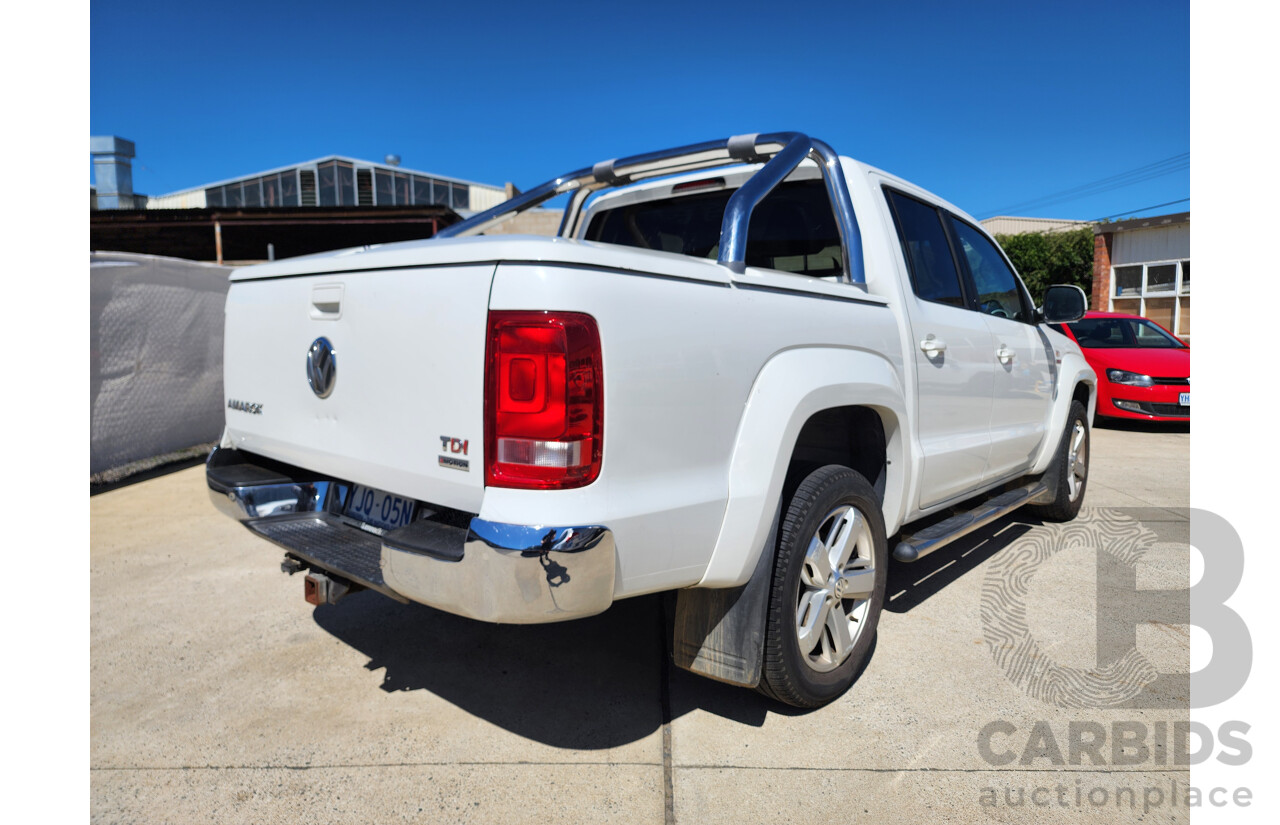 08/2011 Volkswagen Amarok TDI400 ULTIMATE (SELECTABLE) 4x4 2H Dual Cab Utility White 2.0L