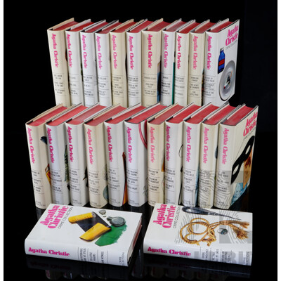 Agatha Christie Crime Collection, 24 Volume Set, Hamlyn, London, 1970, All Hardcovers with Dust Jackets