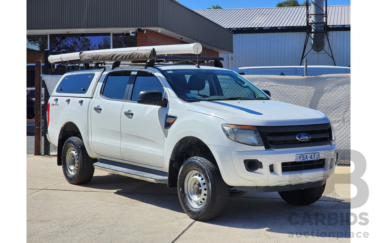 3/2015 Ford Ranger XL 2.2 Hi-Rider (4x2) PX Crew Cab P/Up White 2.2L