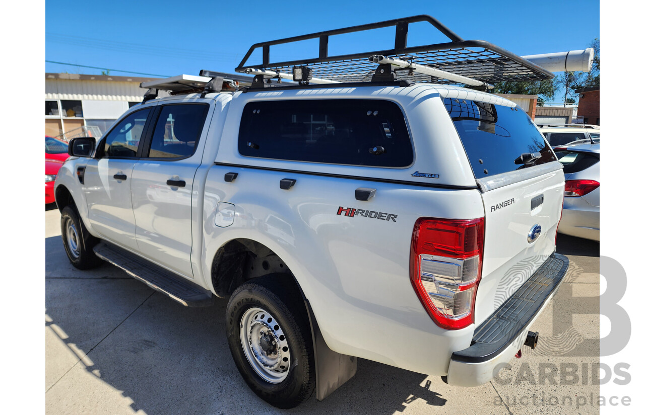 3/2015 Ford Ranger XL 2.2 Hi-Rider (4x2) PX Crew Cab P/Up White 2.2L