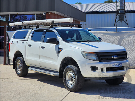 3/2015 Ford Ranger XL 2.2 Hi-Rider (4x2) PX Crew Cab P/Up White 2.2L