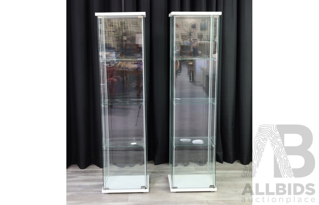 Pair of Modern Glass Display Cabinets