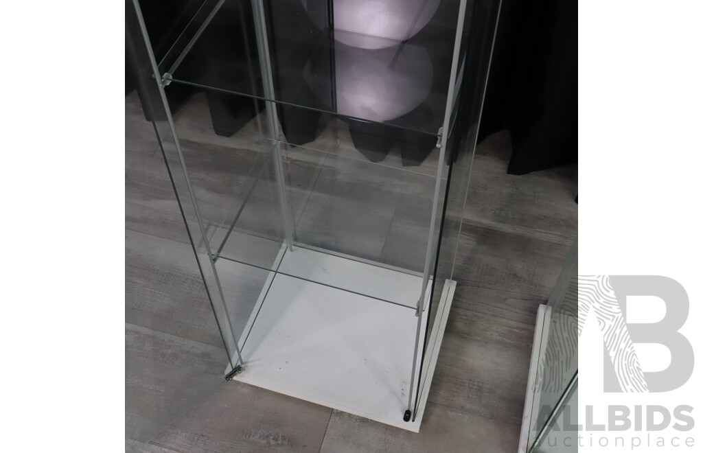 Pair of Modern Glass Display Cabinets