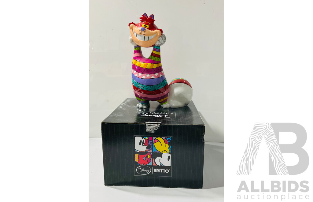 Large Disney Britto Cheshire Cat Figure in Original Box