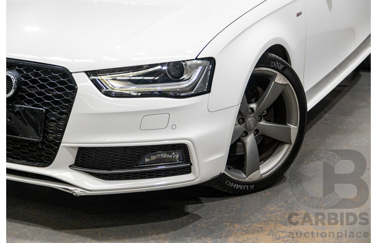 2/2013 Audi A4 2.0 TFSI Quattro (AWD) B8 (8K) MY13 4d Sedan White Turbo 2.0L