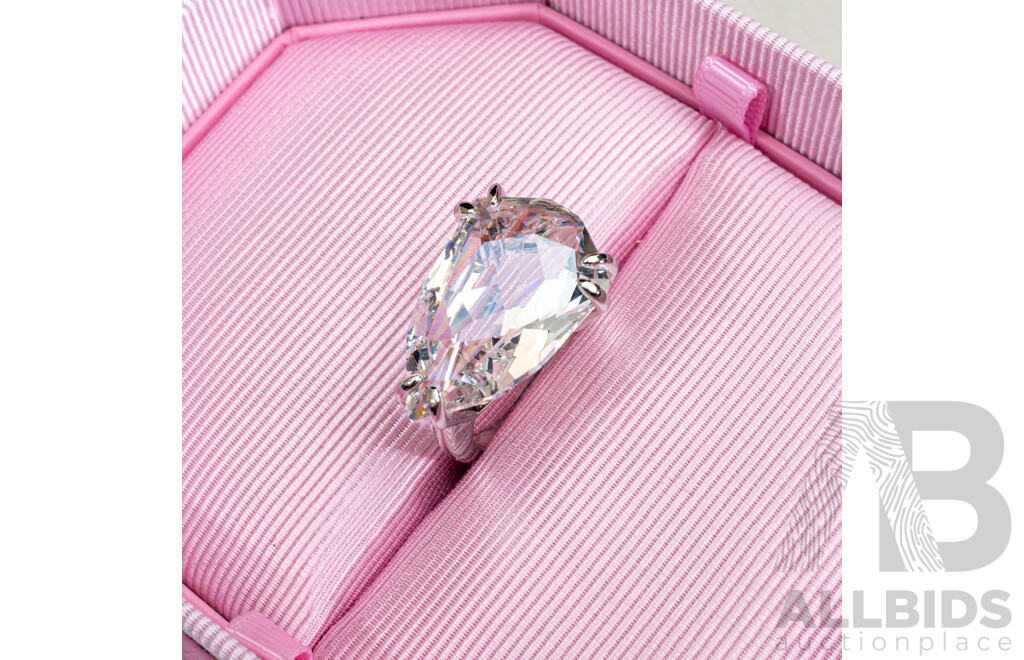 NEW - Swarovski Mesmera Cocktail Ring, ELNG CRY DTLI/RHS 58, Size P