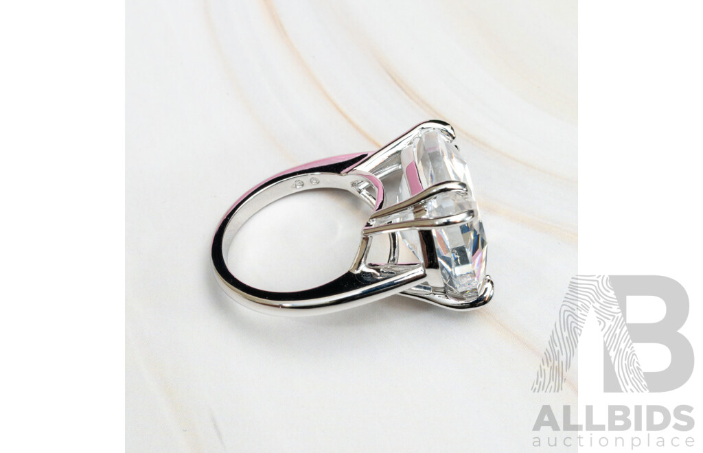 NEW - Swarovski Mesmera Cocktail Ring, ELNG CRY DTLI/RHS 58, Size P