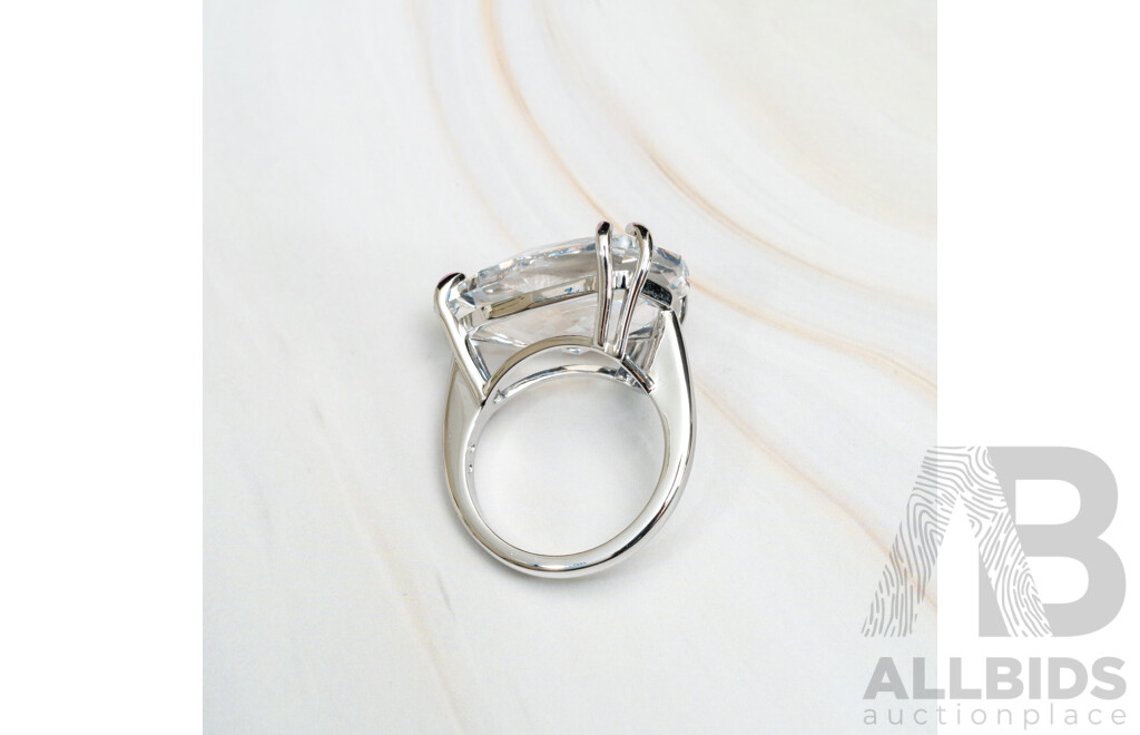 NEW - Swarovski Mesmera Cocktail Ring, ELNG CRY DTLI/RHS 58, Size P