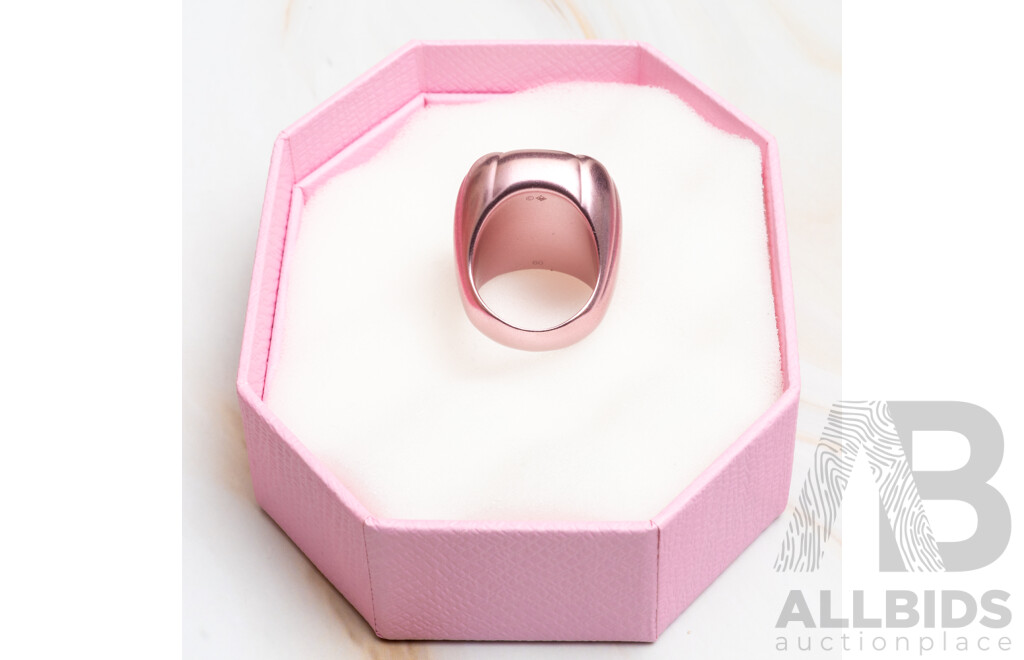 NEW - Swarovski Dulci Cocktail Ring with Cushion Cut Pink Crystal,  5601579, Size Q 1/2, with Swarovski Packaging