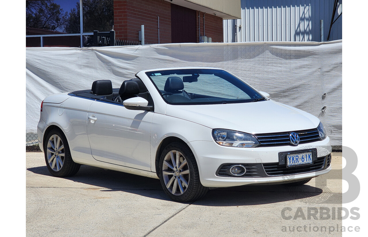 9/2011 Volkswagen EOS 155 TSI 1F MY11 2d Convertible White 2.0L